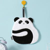 Toalla De Mano Lindo Oso Panda Cartoon Absorbente Suave Chic Para Cocina Baño Toalla De Limpieza Colgante Microfibra Técnica Combed - details 6