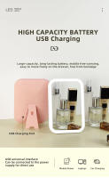 Espejo De Maquillaje Con Pantalla Táctil LED Plegable Y 3 Modos De Luz Recargable Por USB Color ABS Herramientas De Cosméticos - details 13
