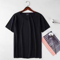 Camiseta De Verano Para Hombre Con Cuello En V Y Manga Corta Color Sólido Estilo Slim Sin Costuras Transpirable Para Viajes - details 7