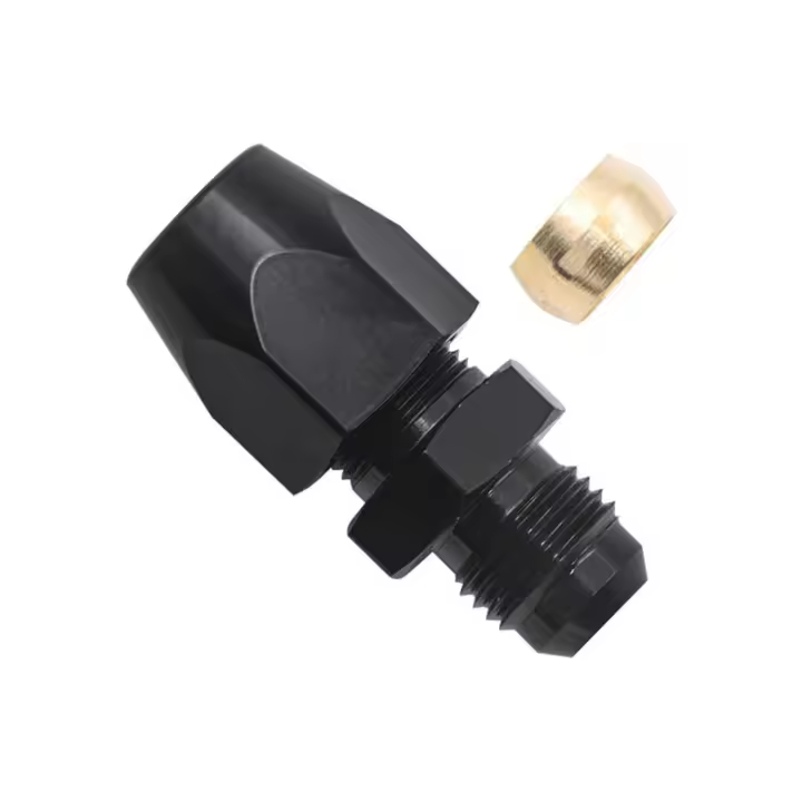 Adaptador De Combustible Perfeclan AN6 a 3/8 Pulgada Conector Rápido Desconectable Para Sistema De Refuelling Material De Aleación De Aluminio Y Latón - 1