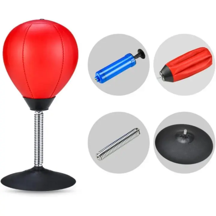 Saco de Boxeo De escritorio con ventosa para mesa y monitores, Saco de Boxeo inflable, pelota de Boxeo - 1