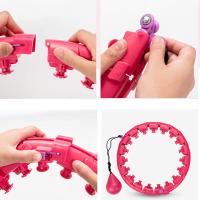 BIT Aro Fitness con Cabeza de Masaje, Aro deportiva Adulto Desmontable, Fitness Ancho Ajustable, para Deportes, Gimnasio y Ejercicios. Nuevo modelo quema grasa giratorio, ROSA - details 1