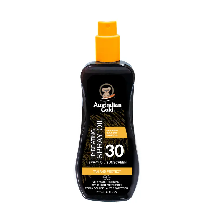 Australian Gold SPF 30 SPRAY OIL W/CARROT, aceite bronceador con protección, 237ml - 1