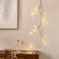 48 LED De Vinagre De Birka Luces De Poder Batería Artificial Ramas De Decoración Para Navidad Chimeneas Mesas Interiores Y Exteriores - details 9