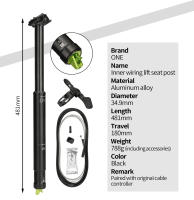 Bisagra De Silla De Bicicleta De Aluminio 34.9mm Control De Cableado Interno Poste De Silla Con Tubo De Elevación Para Bicicleta - details 2