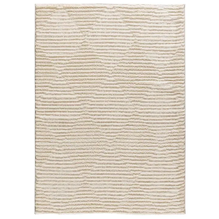 ATTICGO Alfombra de Interior Estilo Escandinavo con Materiales Reciclados y Relieve en Crema - Lima 3500  120x170, 140x200, 160x230 cm - 1
