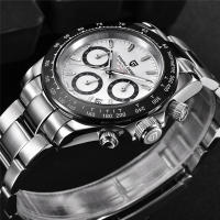Reloj Deportivo De Cuarzo Para Hombre PAGANI DESIGN 2022 40mm Acero Inoxidable Impermeable Con Cristal De Zafiro Cronógrafo Manos Luminosas Fecha Completa Estilo Casual - details 3