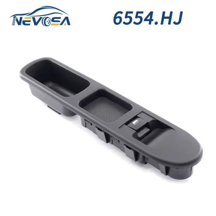 NEVOSA 6554.HJ Interruptor De Ventana De Coche Con Potencia Botón Individual Para Peugeot 207 2007-2015 6554HJ 6554.QL 6490.HQ 96351625XT Control De Ventanas Plástico ISO9000 - 1