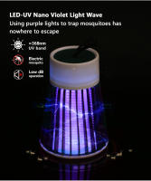 Lámpara Repelente De Mosquitos UV Con Zapper Eléctrico USB 5V Luz Silenciosa Anti-Mosquitos Para Exteriores Material PVC - details 2