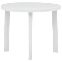 vidaXL Mesa de jardín de plástico gris 89 cm en color Antracita/Blanco/Verde | estructura resistente ideal para salón dormitorio o estudio - details 1
