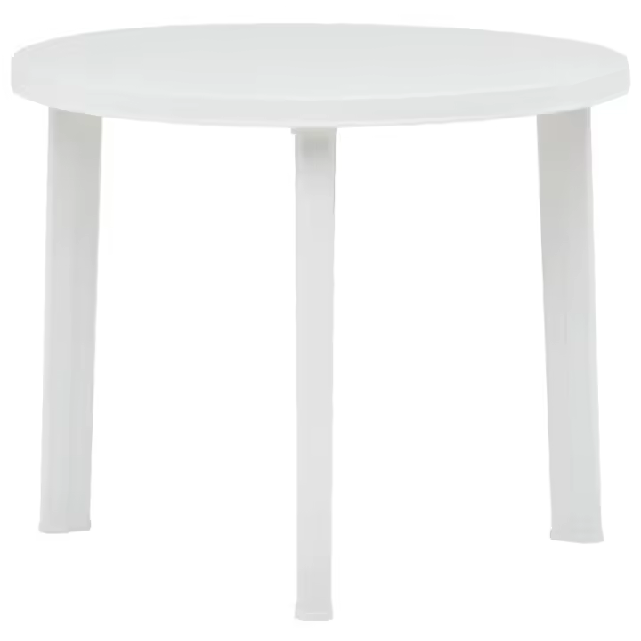 vidaXL Mesa de jardín de plástico gris 89 cm en color Antracita/Blanco/Verde | estructura resistente ideal para salón dormitorio o estudio - 1