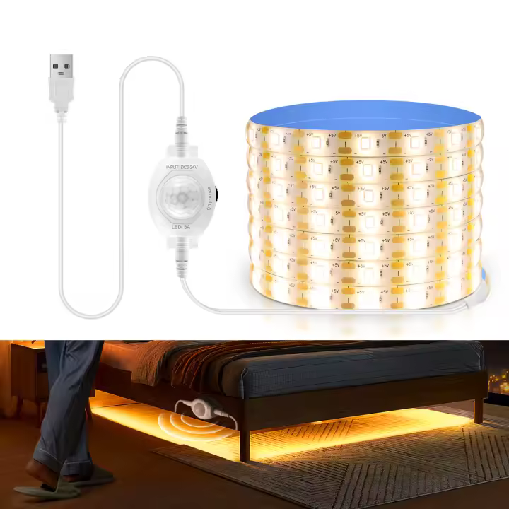 Sensor De Movimiento PIR Inalámbrico 5V Para Luz LED De Tira USB Auto Encendido/apagado Para Escalera Corredor Armario Armario Cocina Luz Nocturna 1M 2M 3M Impermeable SMD2835 - 1