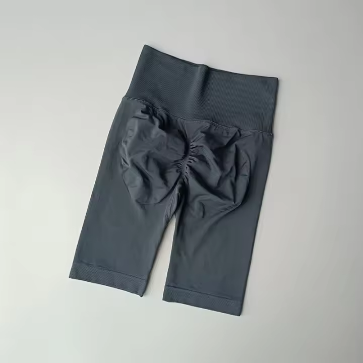 Shorts De Yoga Para Mujer Cintura Alta Push up De Cuadros Fitness Deportivos Secado Rápido Cortos De Correr Control De Abdomen Shorts De Gimnasio - 1