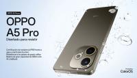 Teléfono - OPPO A5 Pro 4G Smartphone, Versión Europea, 8GB+256GB,  IP69, Gran Batería 5800mAh, Pantalla 6.67" ultrabrillante 1000 nits, AI LinkBoost, Snapdragon® 6s 4G Gen1, AI Cámara 50Mp, Mejor precio Móvil - details 0