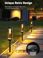 Luces Solares Para Camino Exterior Impermeables Decorativas Para Jardín Paisaje Con Bombilla E27 Para Paseo Acera Césped Patio Luz Solar LED De Estilo Art Decó Protección IP65 - details 6