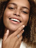 Pandora - Anillo brilliant De Doble Corazón-Baño de Oro de 14K - details 1