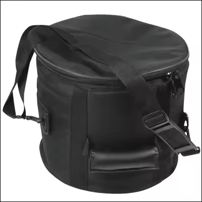 funda tambor acolchado 10 mm med: 38x22 cm. negro - 1