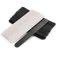 50pcs Mini Lijadores De Uñas Reemplazables 100/180/240 Grey/Black Pads Removibles En Manija De Acero Inoxidable Buffers Metálicos - details 2