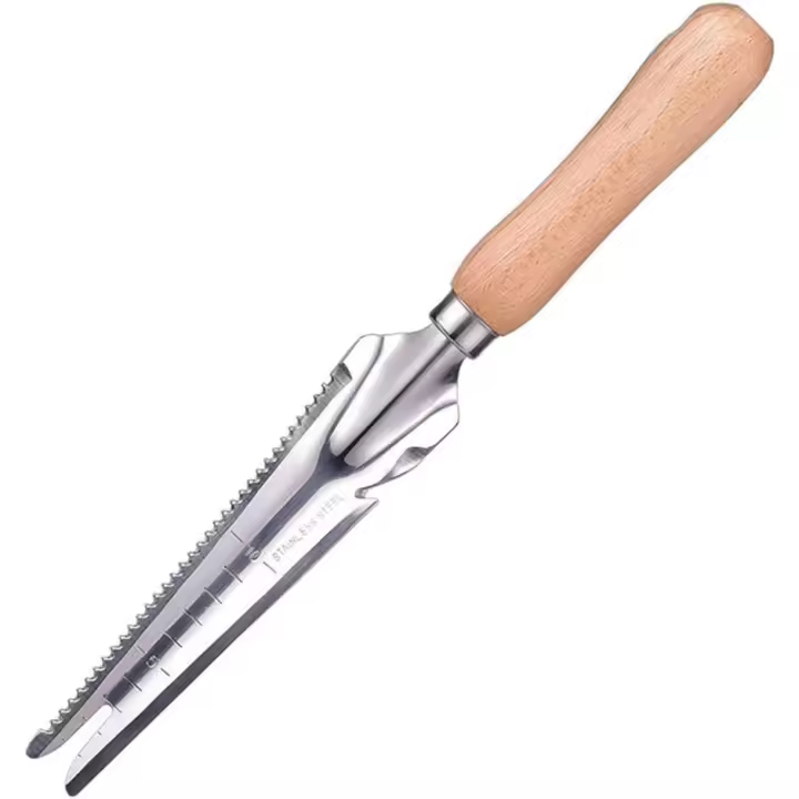 Herramienta de deshierbe Manual con mango de madera, extractor de malas hierbas, pala de deshierbe para jardín, excavación, trasplante de hierba - 1