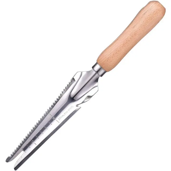 Herramienta de deshierbe Manual con mango de madera, extractor de malas hierbas, pala de deshierbe para jardín, excavación, trasplante de hierba - 1