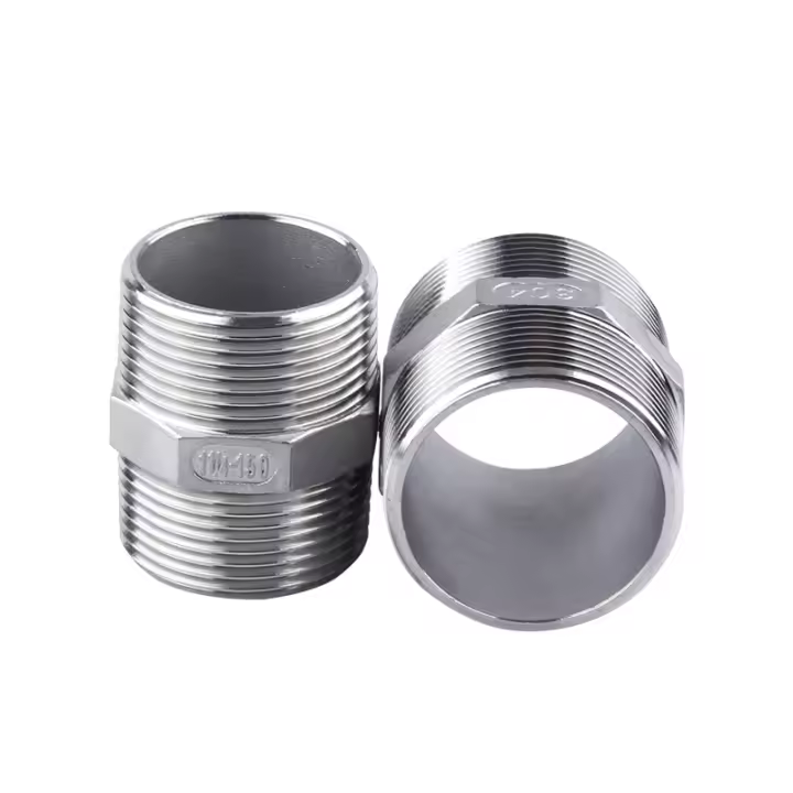 Conector De Tubo Reductor De Hombre Doble En Acero Inoxidable 304 1/2" Para Juntas De Tubería BSPT Mecánicas Dn10 Dn15 Dn25 - 1