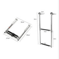Accesorios De Barco Escalera Telescópica De Acero Inoxidable 2 Pasos Para Plataforma De Natación Superior Yate Marítimo - details 0