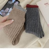 Calcetines Para Mujer Estilo Japonés Sencillo Y Moderno Calidad Superior Algodón Lana Espesor Medio Transpirables Y Cálidos Para Otoño E Invierno - details 11