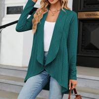 Chaqueta Abierta Delantera Para Mujer Casual De Manga Larga Ligera Tejida Suave Suéter Otoño Invierno Solido Estilo Calle - details 24