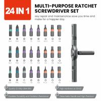 Juego De Destornilladores Multifuncionales VMAN 24 En 1 RS1 Acero S2 Magnético Con Cabezales De Phillips Torx Y Hexagonal Herramientas De Reparación - details 6