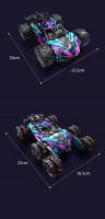 Coche De Control Remoto Para Niños Metálico Y Plástico Morfogénico Seis Ruedas RC Off-Road Climbing Stunt Cuatro Ruedas Engranadas Racing Spray Drift Juguete - details 14