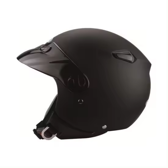CASCO ZEUS HZ210 NEGRO BRILLANTE CON VISERA - 1