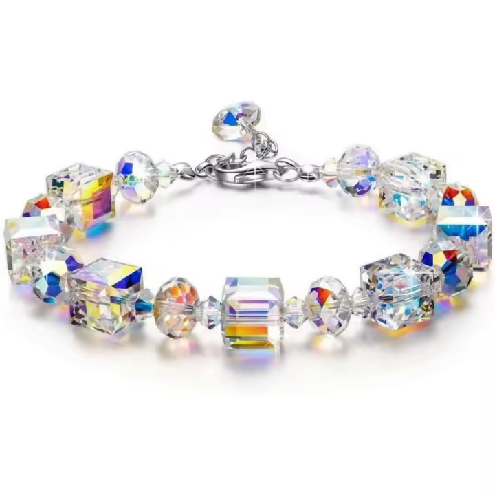 Pulseras para el regalo del día de Madre de las mujeres, pulsera para las mujeres, cristales de la aurora boreal, aniversario ideal del cumpleaños del regalo, pulsera de las mujeres con las perlas cristalinas, pulseras - 1