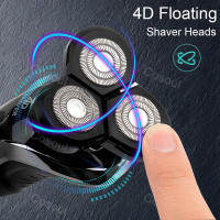 Afeitadora Eléctrica Para Hombres Máquina De Afeitar Barba Recargable Impermeable Con Cabeza Flotante Trimmer De Cabello Y Barba - details 2