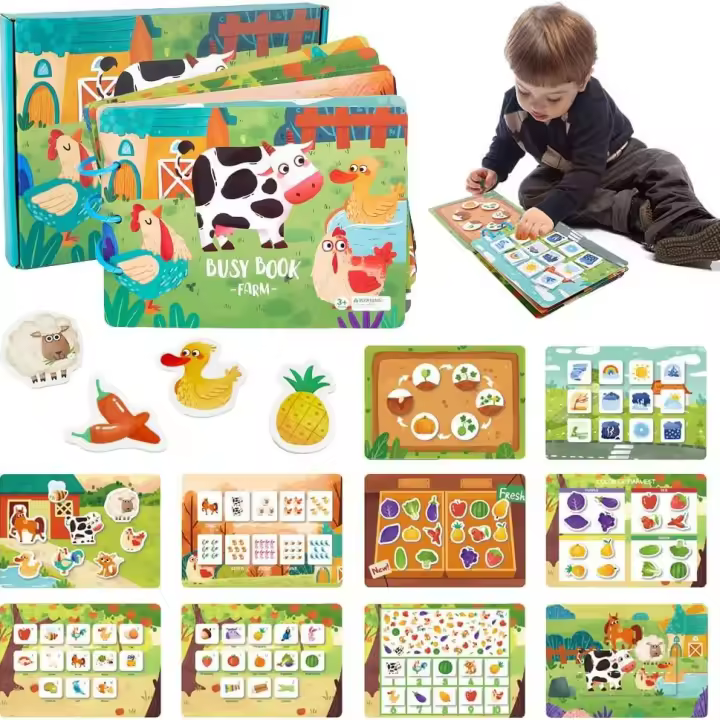 Libro De Actividades Sensoriales Montessori Para Niños Libro De Estimulación Cerebral Para Bebés Y Niños De 2 a 4 Años Juguete Educativo Para Niños - 1