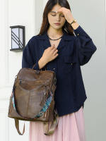 Nueva mochila multifuncional de cuero suave para mujer, estilo retro informal, sencilla y versátil, mochila de PU de gran capacidad - details 11
