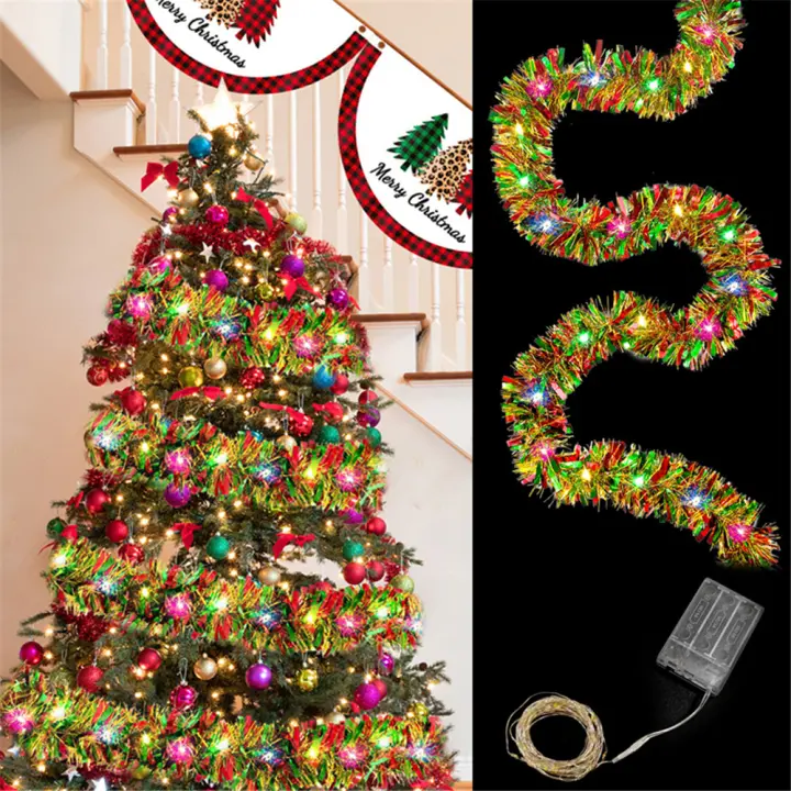 Guirnalda De Navidad Dingion De 16 Pies Con LED Y Metálico Brillante Decoraciones Colgantes Para Fiesta De Navidad Interior - 1