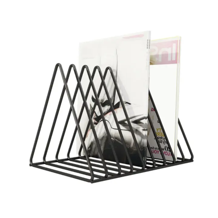 Estante de almacenamiento de revistas de CD de discos de vinilo, estante de exhibición de álbumes, multifuncional, Vertical, creativa, colección de arte europeo - 1
