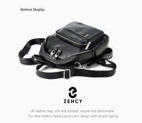 Mochila De Cuero Genuino Zency Para Mujer Capacidad Grande Cierre De Cremallera Estilo Casual Para Viajes Y Uso Diario - details 13