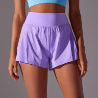 Shorts De Yoga Para Mujer Color Sólido Transpirables Secado Rápido Estilo Deportivo Para Verano Ciclismo Running Gimnasio - details 18