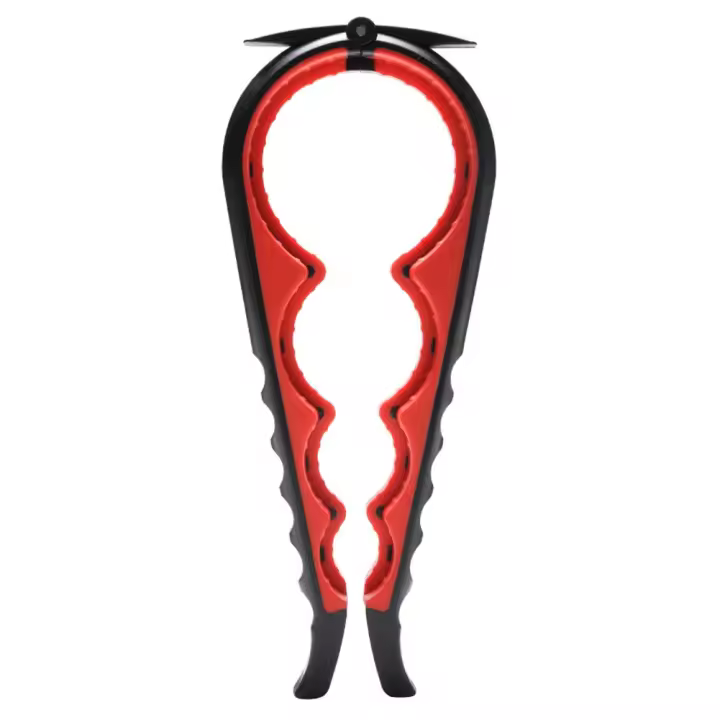 Abridor de frascos, abrelatas, abridor de botellas para personas mayores, personas con artritis en las manos y cualquier persona con poca fuerza (negro y rojo) - 1