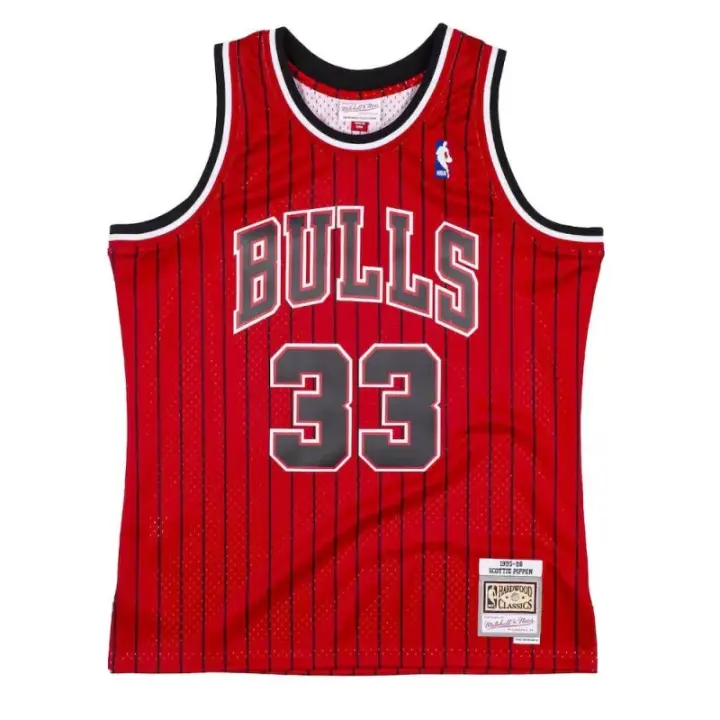 Camiseta Scottie Pippen Chicago Bulls NBA Reload Swingman Roja de Mitchell and Ness. - 1
