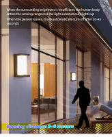 Lámpara De Pared LED Con Sensor De Movimiento AC85-265V ABS Impermeable Luz De Interior Y Exterior Para Iluminación De Pasillos En El Hogar - details 1