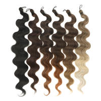 Extensiones De Cabello Sintético Body Wave 24 Pulgadas Naturales Para Mujer Hilo De Braided Textura Fibras De Alta Temperatura Paquete De 1 Strands - details 10