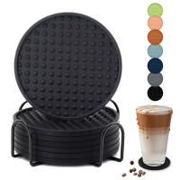 3/6pcs Tapete De Silicona Para Bebidas Resistente Al Calor Soporte Para Taza Travesera Protector De Mesa Antideslizante Para Decoración Moderna - details 4