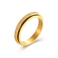 Anillo Giratorio De Titanio Acero Inoxidable 4mm Mate Para Hombres Y Mujeres Anillo De Boda Y Propuesta Joyería De Mano Neutra - details 6