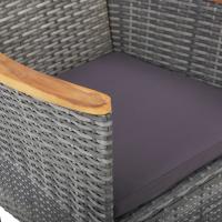 vidaXL Sillas de comedor de jardín 2 unidades ratán sintético gris - details 3