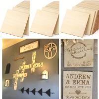 10Pcs Hojas De Madera Sólida Cuadradas 4x4 Pulgadas Para Manualidades Blanqueadas Para Quemado De Madera Pintura Y Tinte - details 1