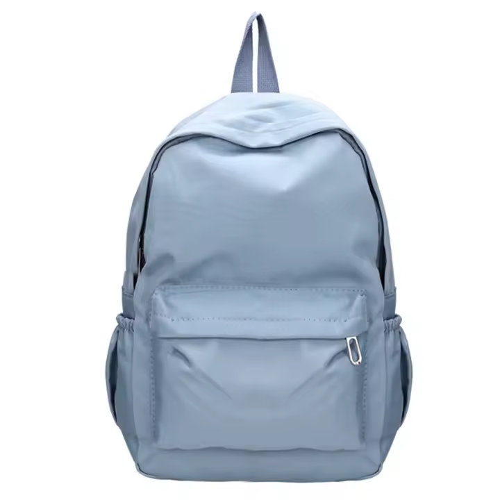 Bolso De Hombro Preppy En Color Sólido Bolsa Escolar De Nylon Bolsa De Deporte Y Viaje Para Mujeres Chicas Y Adolescentes Blanco - 1