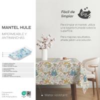 Valentia Home Mantel Hule TEVERE | Mantel Estampado Antimanchas | Mantel Repelente de Agua | Mantel Protección Mesa | Mantel al Corte para Comedor o Cocina | Varios tamaños | Mantel Rectangular y Redondo al Corte - details 1
