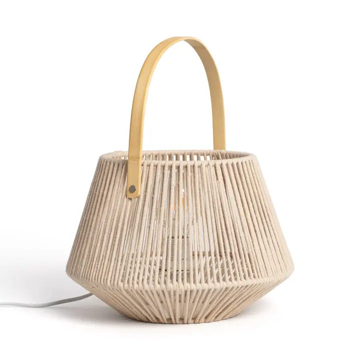 Ledkia Lámpara de Mesa Cuerda Diantha Beige - 1